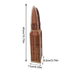 2nd Amendment Whiskey holder bullet flag wine holder Wooden flag box gun lover decor acacuss