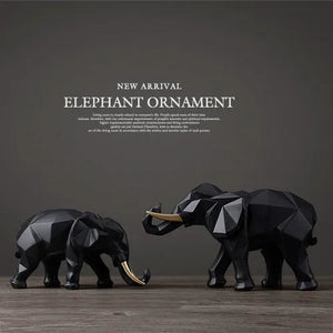 2pcs Elephant figurine resin for home office hotel decoration tabletop animal modern craft India white Elephant statue decor acacuss