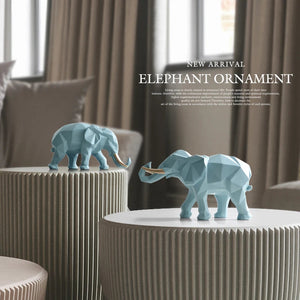 2pcs Elephant figurine resin for home office hotel decoration tabletop animal modern craft India white Elephant statue decor acacuss