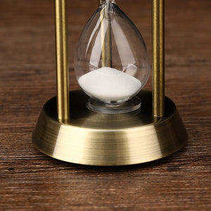 3/5/10 Minute Retro Metal Handicraft Hourglass Pendulum Home Office Desktop Arrangement Ornament Sand Timer Sandglass Decoration acacuss