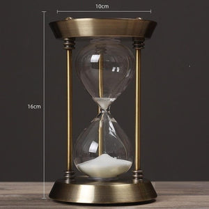 3/5/10 Minute Retro Metal Handicraft Hourglass Pendulum Home Office Desktop Arrangement Ornament Sand Timer Sandglass Decoration acacuss