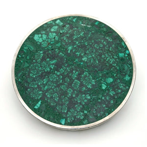 3 Inch Malachite Coaster Single Piece for Hot& Cold Drinks, Thermal insulation pads, Temperature restrict, for all seasons acacuss