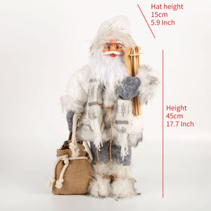 30/45cm Santa Claus Doll Decoration Red Plaid Santa Dolls New Year Gift 2024 Christmas Family Party Decoration Ornaments acacuss