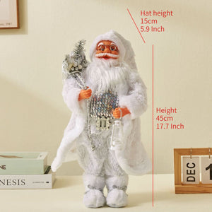 30/45cm Santa Claus Doll Decoration Red Plaid Santa Dolls New Year Gift 2024 Christmas Family Party Decoration Ornaments acacuss