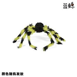 30/50/75/125/150/200cm Halloween Giant Black Plush Spider Halloween Decoration Props Kids Toy Haunted Outdoor Party House Decor acacuss