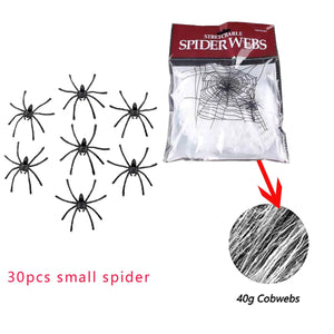 30/50/75/125/150/200cm Halloween Giant Black Plush Spider Halloween Decoration Props Kids Toy Haunted Outdoor Party House Decor acacuss
