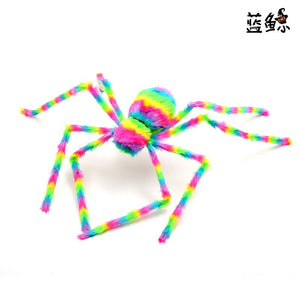 30/50/75/125/150/200cm Halloween Giant Black Plush Spider Halloween Decoration Props Kids Toy Haunted Outdoor Party House Decor acacuss
