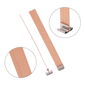 30/50pcs Wooden Candle Wick Set With Clip Base Smokeless Candle Wicks for DIY Paraffin Candle Jar Making Candle Making Supplies acacuss
