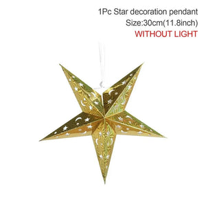 30-75cm Hollow Star Hanging Pendant Eid Mubarak Christmas Ramadan Decoration 2023 Islamic Muslim Party Decor Ramadan Kareem Gift acacuss