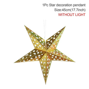 30-75cm Hollow Star Hanging Pendant Eid Mubarak Christmas Ramadan Decoration 2023 Islamic Muslim Party Decor Ramadan Kareem Gift acacuss