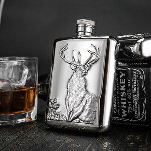 304 stainless steel wine pot outdoor portable 6 oz pure handmade fine wine set stainless steel hip flask flagon acacuss