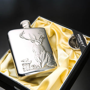 304 stainless steel wine pot outdoor portable 6 oz pure handmade fine wine set stainless steel hip flask flagon acacuss