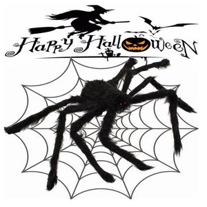 30cm/50cm/75cm/90cm/125cm/150cm/200cm Black Spider Halloween Decoration Haunted House Prop Indoor Outdoor Giant Decor acacuss