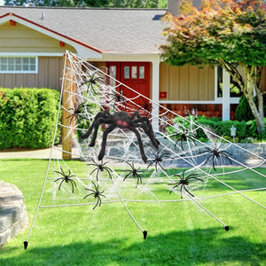 30cm, 50cm, 75cm, 90cm Giant Black Plush Spider Halloween Decorations for Home 2023 Outdoor Home Bar Haunted House Horror Props acacuss