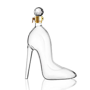 350/700ML High-heeled Shoes Shape Whisky Decanter Luxurious Glass Merlot Rum Wine Bottle Women Gift acacuss