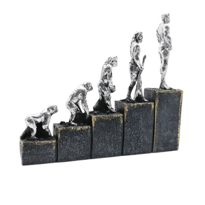 Ape Man Evolution Figure Sculpture Resin Crafts Office Decoration Living Room Retro Desktop Decoration acacuss