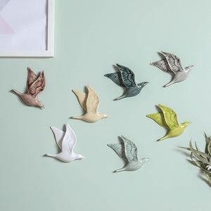 3D Ceramic Birds Shape Wall Hanging Decorations Simple Home Decorations Accessories Decoracao Para Casa Wall Crafts Ornaments acacuss