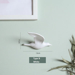 3D Ceramic Birds Shape Wall Hanging Decorations Simple Home Decorations Accessories Decoracao Para Casa Wall Crafts Ornaments acacuss