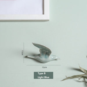 3D Ceramic Birds Shape Wall Hanging Decorations Simple Home Decorations Accessories Decoracao Para Casa Wall Crafts Ornaments acacuss