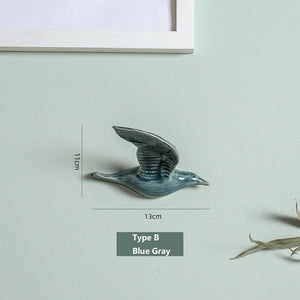 3D Ceramic Birds Shape Wall Hanging Decorations Simple Home Decorations Accessories Decoracao Para Casa Wall Crafts Ornaments acacuss