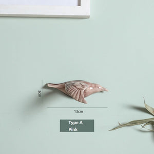 3D Ceramic Birds Shape Wall Hanging Decorations Simple Home Decorations Accessories Decoracao Para Casa Wall Crafts Ornaments acacuss