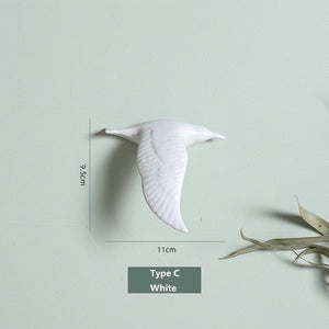 3D Ceramic Birds Shape Wall Hanging Decorations Simple Home Decorations Accessories Decoracao Para Casa Wall Crafts Ornaments acacuss