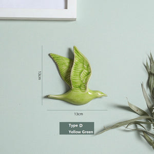 3D Ceramic Birds Shape Wall Hanging Decorations Simple Home Decorations Accessories Decoracao Para Casa Wall Crafts Ornaments acacuss