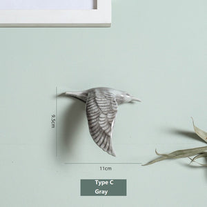3D Ceramic Birds Shape Wall Hanging Decorations Simple Home Decorations Accessories Decoracao Para Casa Wall Crafts Ornaments acacuss