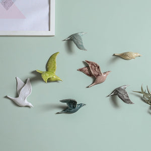 3D Ceramic Birds Shape Wall Hanging Decorations Simple Home Decorations Accessories Decoracao Para Casa Wall Crafts Ornaments acacuss