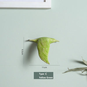 3D Ceramic Birds Shape Wall Hanging Decorations Simple Home Decorations Accessories Decoracao Para Casa Wall Crafts Ornaments acacuss