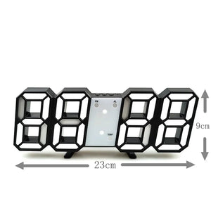 3D LED Digital Clock Luminous Fashion Wall Clock Multifunctional Creative USB Plug in Electronic Clock Home Decoration acacuss