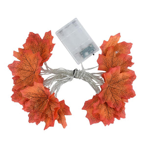 3M 20LED Maple Leaf Light String Fake Autumn Leaves LED Fairy Garland for Christmas Thanksgiving Halloween Party Home Decoration acacuss