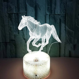 3d Illusion Lamp Led Children's Night Light Horse Table Lamp for Bedroom Holiday Christmas Lights Decoration Gifts for Kids acacuss