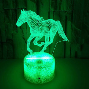 3d Illusion Lamp Led Children's Night Light Horse Table Lamp for Bedroom Holiday Christmas Lights Decoration Gifts for Kids acacuss