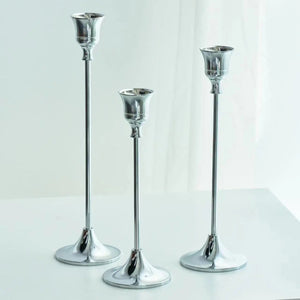 3pc Candlestick Holders Kit Brass Gold Candlestick Set Wedding Table Decorative Candlestick Stand for Party Dinning acacuss
