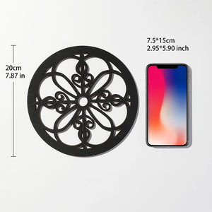4 Pieces Black Wooden Wall Decor Farmhouse Wall Art Decor Hollow Carved Design for Living Room Bedroom Office Kitchen Decoration acacuss