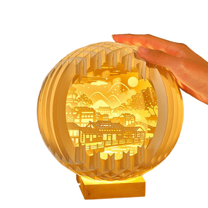 2024 Paper Carving Lamp Creative Three-dimensional Light Luxury Birthday Gift Bedroom Romantic Night Light Gift Decoration acacuss