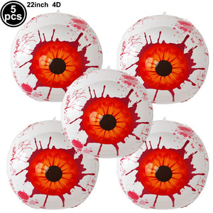 4D 22inch Halloween Foil Inflatable Eyeball Decoration Spooky Halloween Party Supplies Eyeball Balloons Halloween Home Decors acacuss