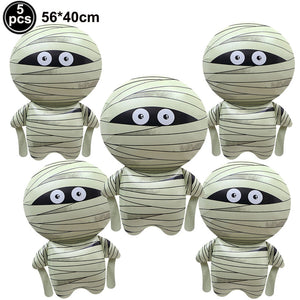 4D 22inch Halloween Foil Inflatable Eyeball Decoration Spooky Halloween Party Supplies Eyeball Balloons Halloween Home Decors acacuss