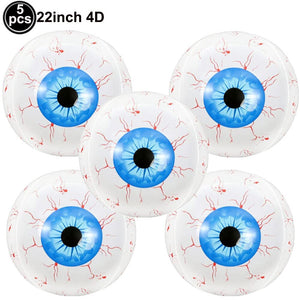 4D 22inch Halloween Foil Inflatable Eyeball Decoration Spooky Halloween Party Supplies Eyeball Balloons Halloween Home Decors acacuss