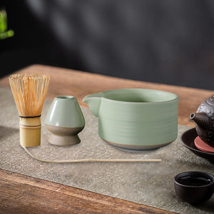 4Pcs Bamboo Matcha Whisk and Holder Bowl for Beginner acacuss