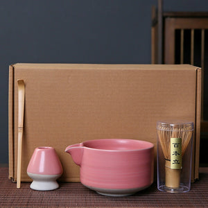 4Pcs Bamboo Matcha Whisk and Holder Bowl for Beginner acacuss