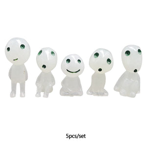 5/10Pcs Green/Blue Luminous Alien Elves Spirit Micro Landscape Figure Ornament Glowing Miniature Gardening Potted Decor Home acacuss