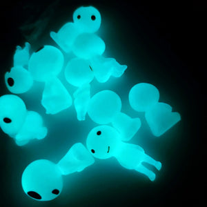 5/10Pcs Green/Blue Luminous Alien Elves Spirit Micro Landscape Figure Ornament Glowing Miniature Gardening Potted Decor Home acacuss