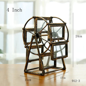 5 Inch Classical Aesthetic 360 Degree Rotation Ferris Wheel Photo Frame Romantic DIY Pictures Frame Home Christmas Gifts Decor acacuss