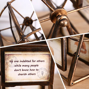 5 Inch Classical Aesthetic 360 Degree Rotation Ferris Wheel Photo Frame Romantic DIY Pictures Frame Home Christmas Gifts Decor acacuss