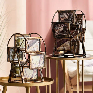 5 Inch Classical Aesthetic 360 Degree Rotation Ferris Wheel Photo Frame Romantic DIY Pictures Frame Home Christmas Gifts Decor acacuss