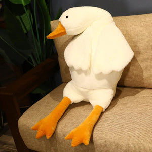 50-130cm White Goose Toy Stuffed Lifelike Big Wings Duck Hug Massage Throw Pillow Boyfriend Cushion For Girl acacuss