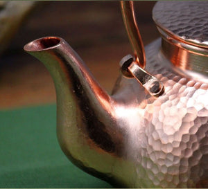 500ML Handmade Antique Copper Pot For Home Pure Copper Boiling Kettle Thickened Red Copper Teapot Health Tea Kettle acacuss