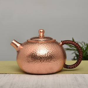 500ML Tea pot Pure Copper Handmade Chinese Style Kettle Kung Fu Tea Drinkware Tableware acacuss